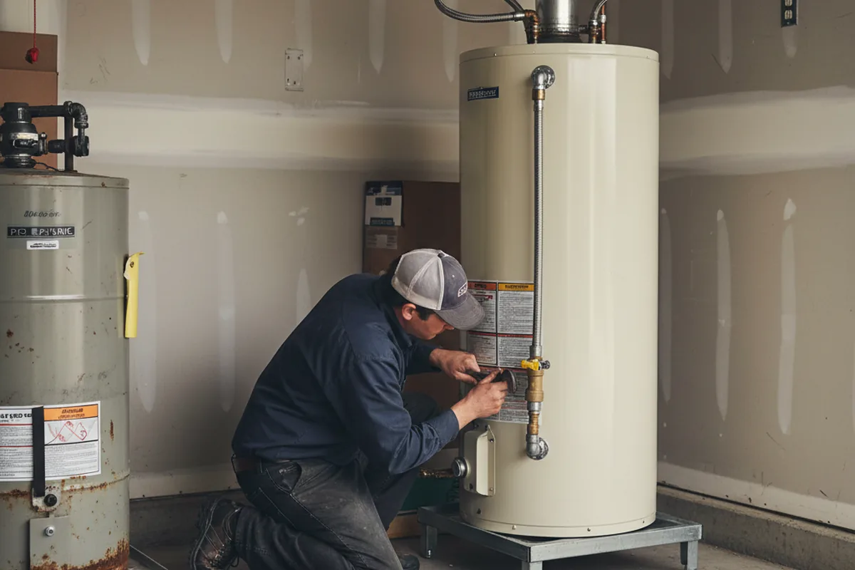 Water heater and shutoff valve replacement in Naval Air Station Jrb